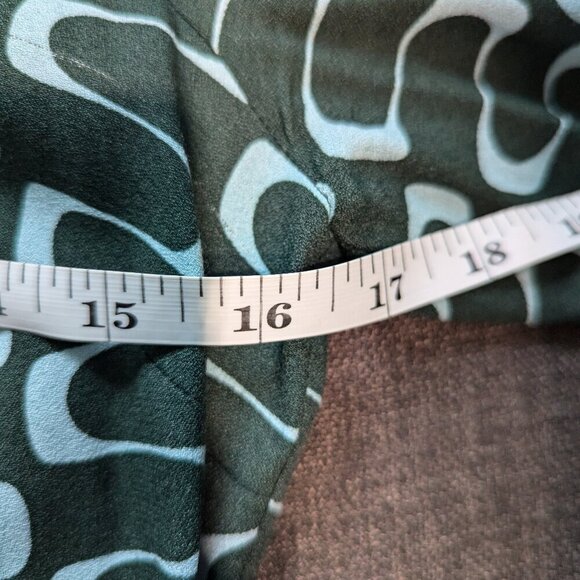 Reformation Port Print Midi Dress | Green Retro Print |  Modest - Picture 8 of 12